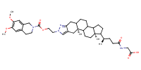 Glycine,N-[(5-beta)-1'-[2-[[(3,4-dihydro-6,7-dimethoxy-2(1H)-isoquinolinyl)carbonyl]oxy]ethyl]-24-oxo-1'H-cholano[3,2-c]pyrazol-24-yl]-